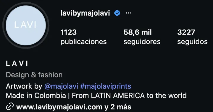Perfil de Instagram de LAVI